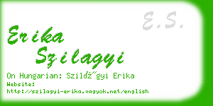 erika szilagyi business card